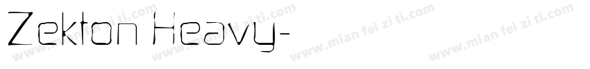 Zekton Heavy字体转换